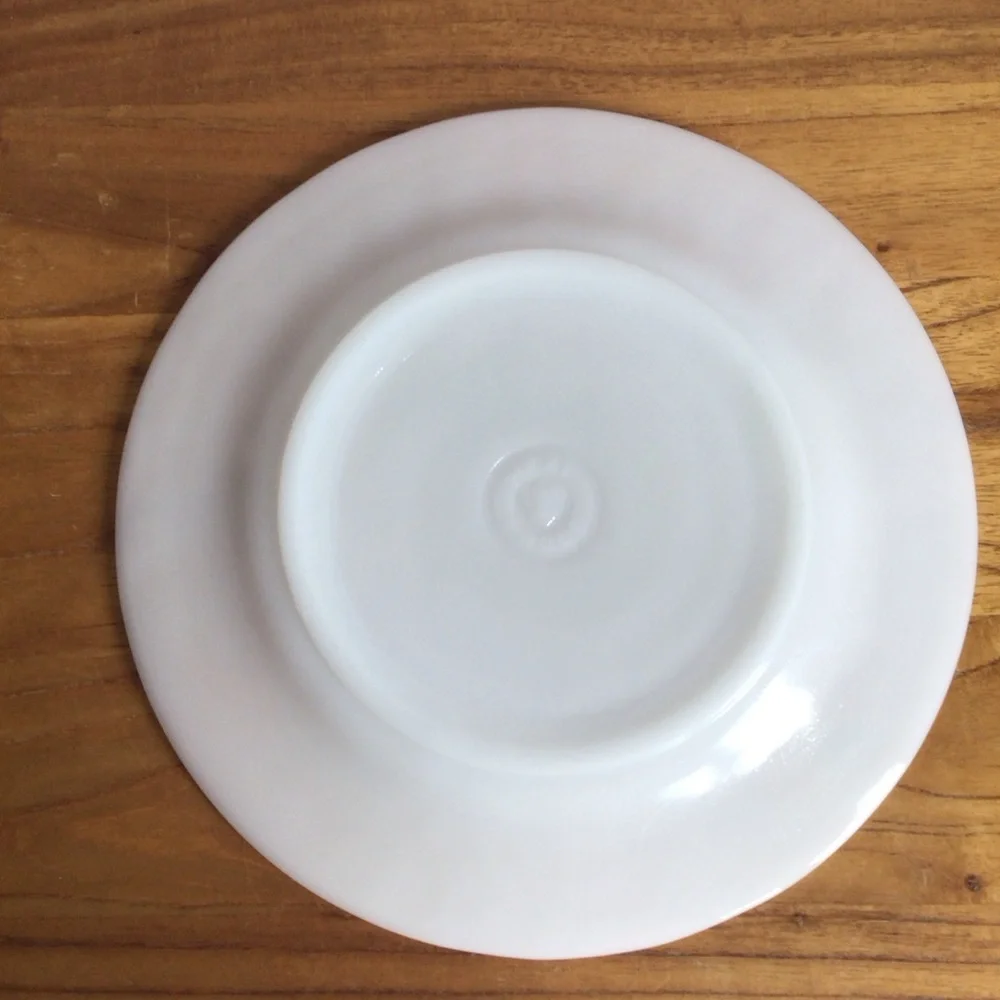 Vintage Federal Glass Golden Bamboo Dinner Plates - Set of 2